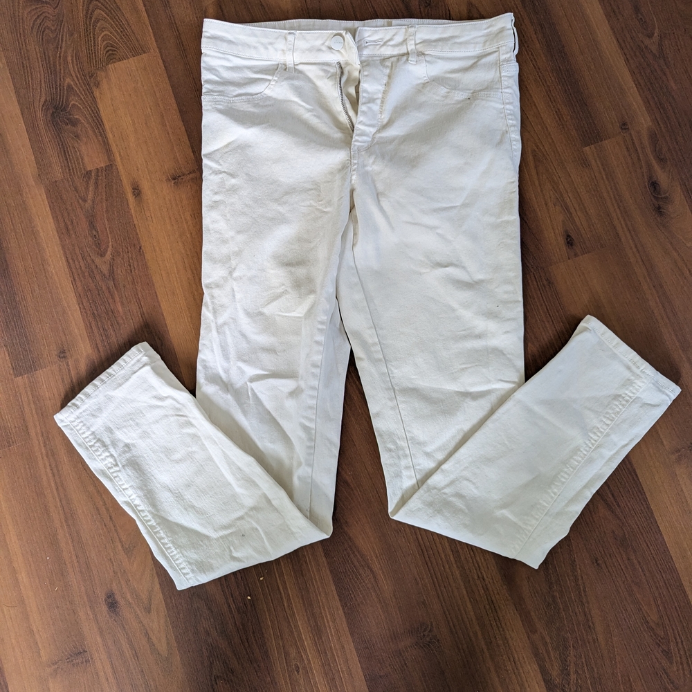 NWOT White High-Waist Skinny Ankle Jeans